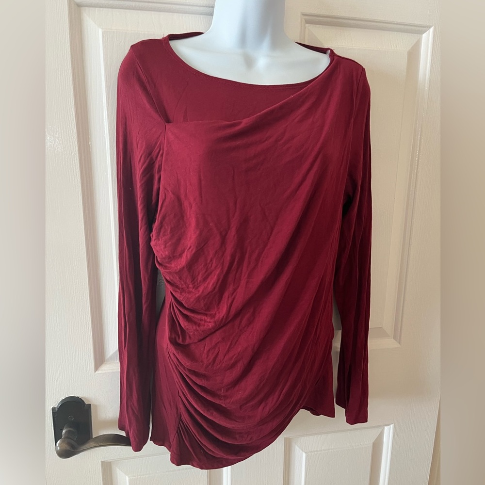 Women’s long sleeved shirt one fashion brand wine colored L